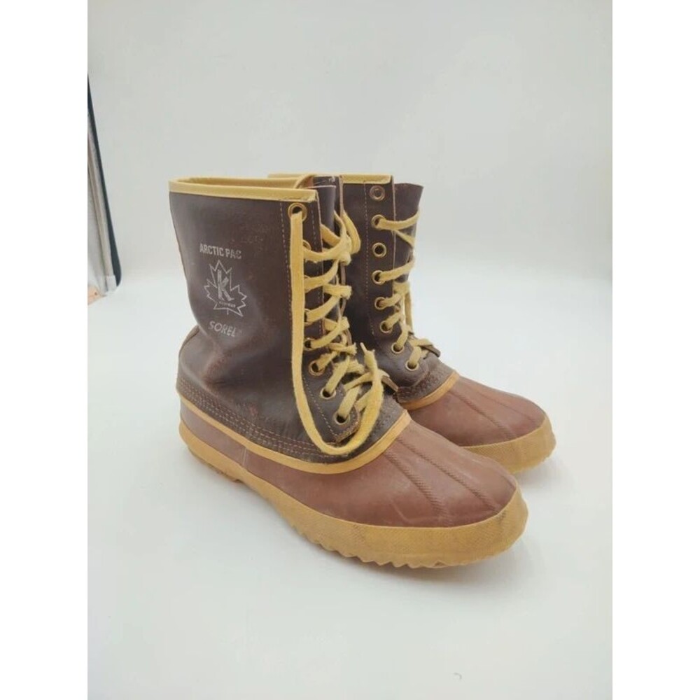 Sorel Arctic pac Kaufman Made in Canada Leather boots SZ 9 (read)